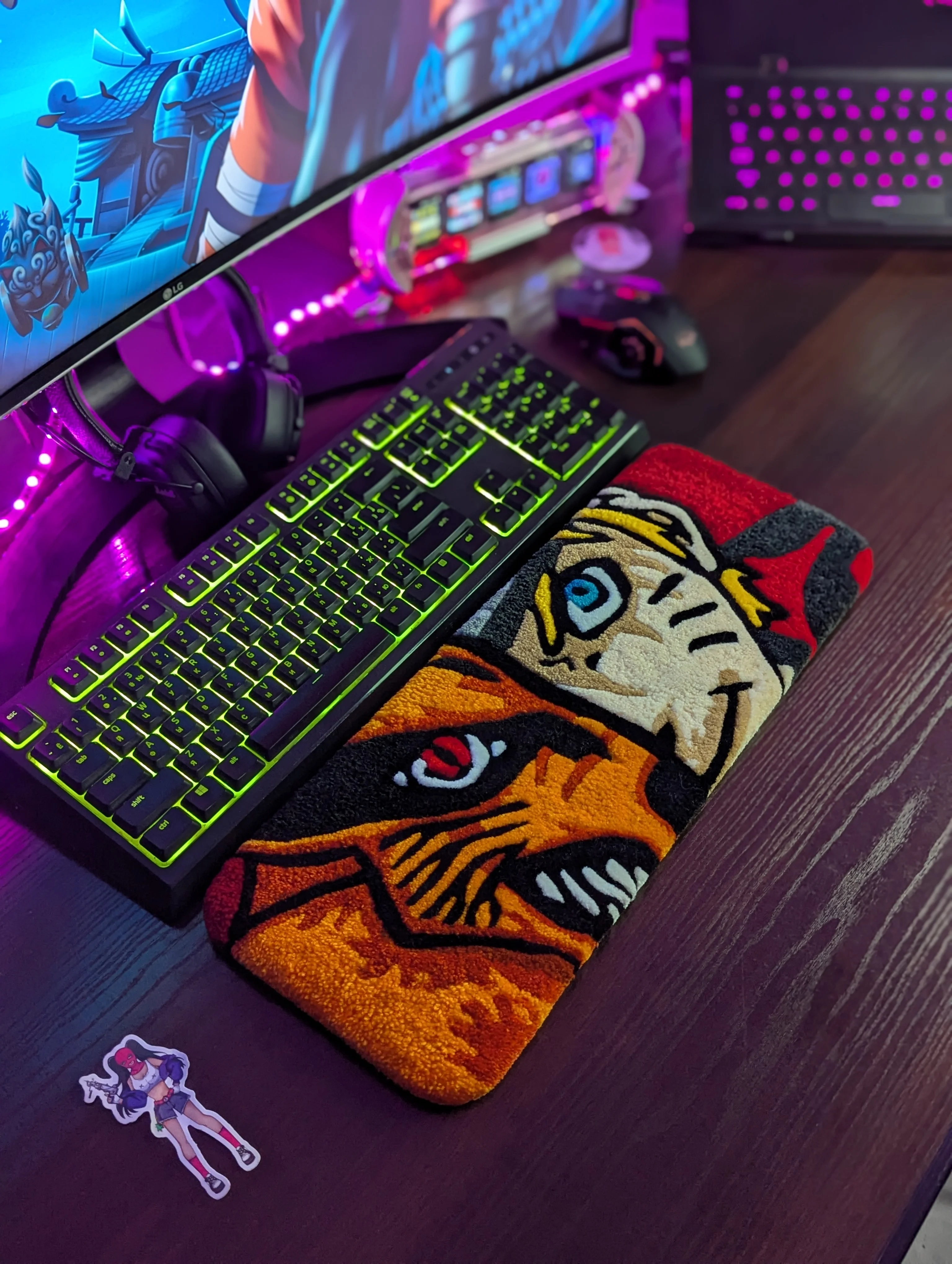 Kurama Mode Keyboard Rug