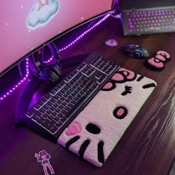 Fluffy Keyboard Rug Meow