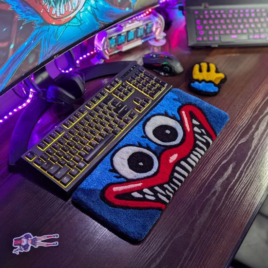 Keyboard Rugh Cover Design Fluffy Keyboard Rug H - Art for your wrists