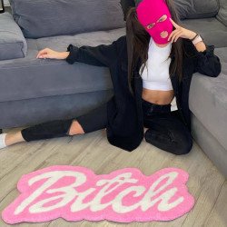 B*tch barbie font rug