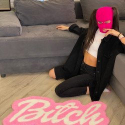 B*tch barbie font rug
