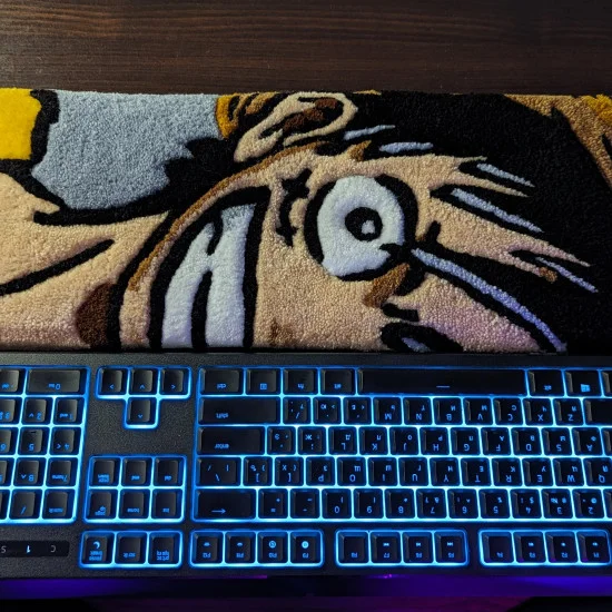 Keyboard Rugh Cover Design Pirate Hero Keyboard Rug - Bold Desk Decor