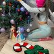 Christmas candy cane handame rug
