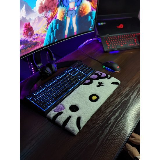 Fluffy Keyboard Rug Meow