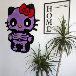3D Rug Skeleton Kitty