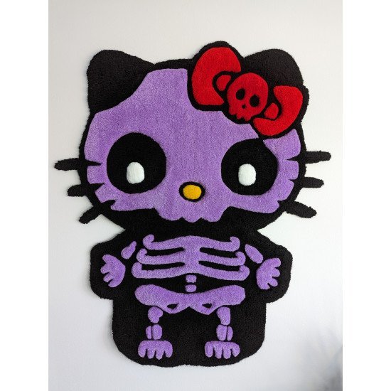 3D Rug Skeleton Kitty